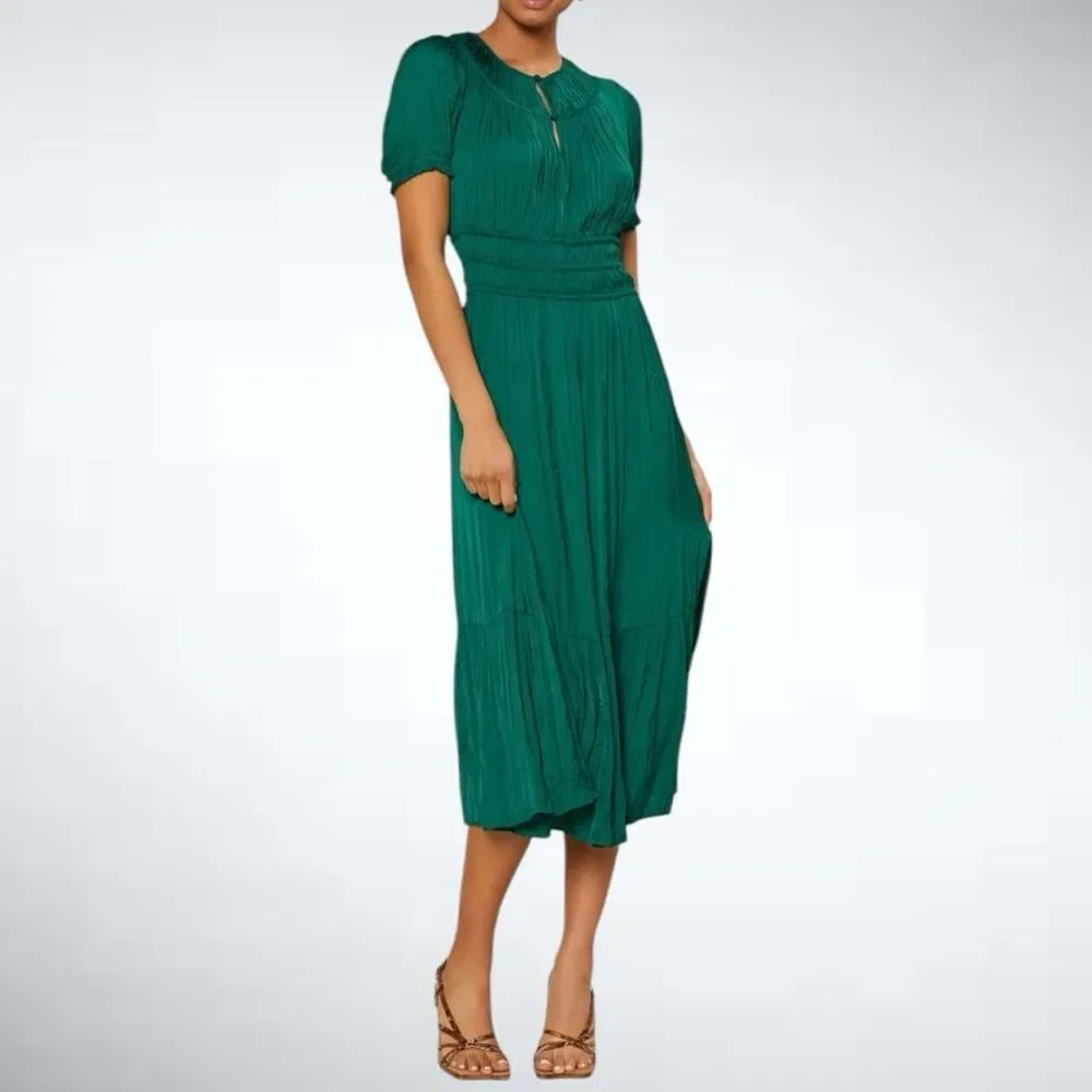 Anthropologie Current Air Brooklyn Midi Dress in Green Size L - Picture 2 of 7